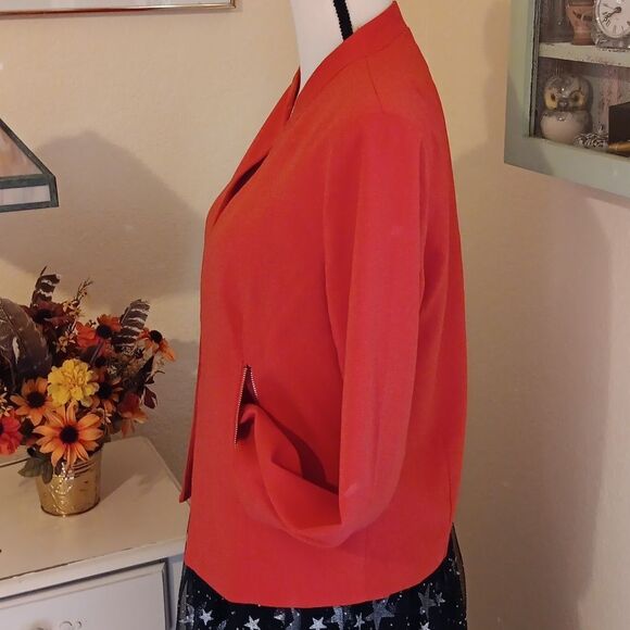 Forever 21 Neon Orange Blazer Y2K - Picture 4 of 8